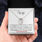 To My Beautiful Wife Lucky Love Knot Necklace