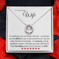 To My Beautiful Wife Lucky Love Knot Necklace