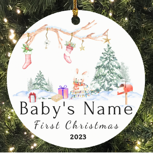 Baby's First Ornament Personalized