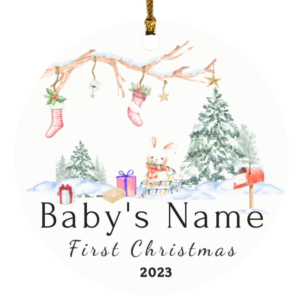 Baby's First Ornament Personalized