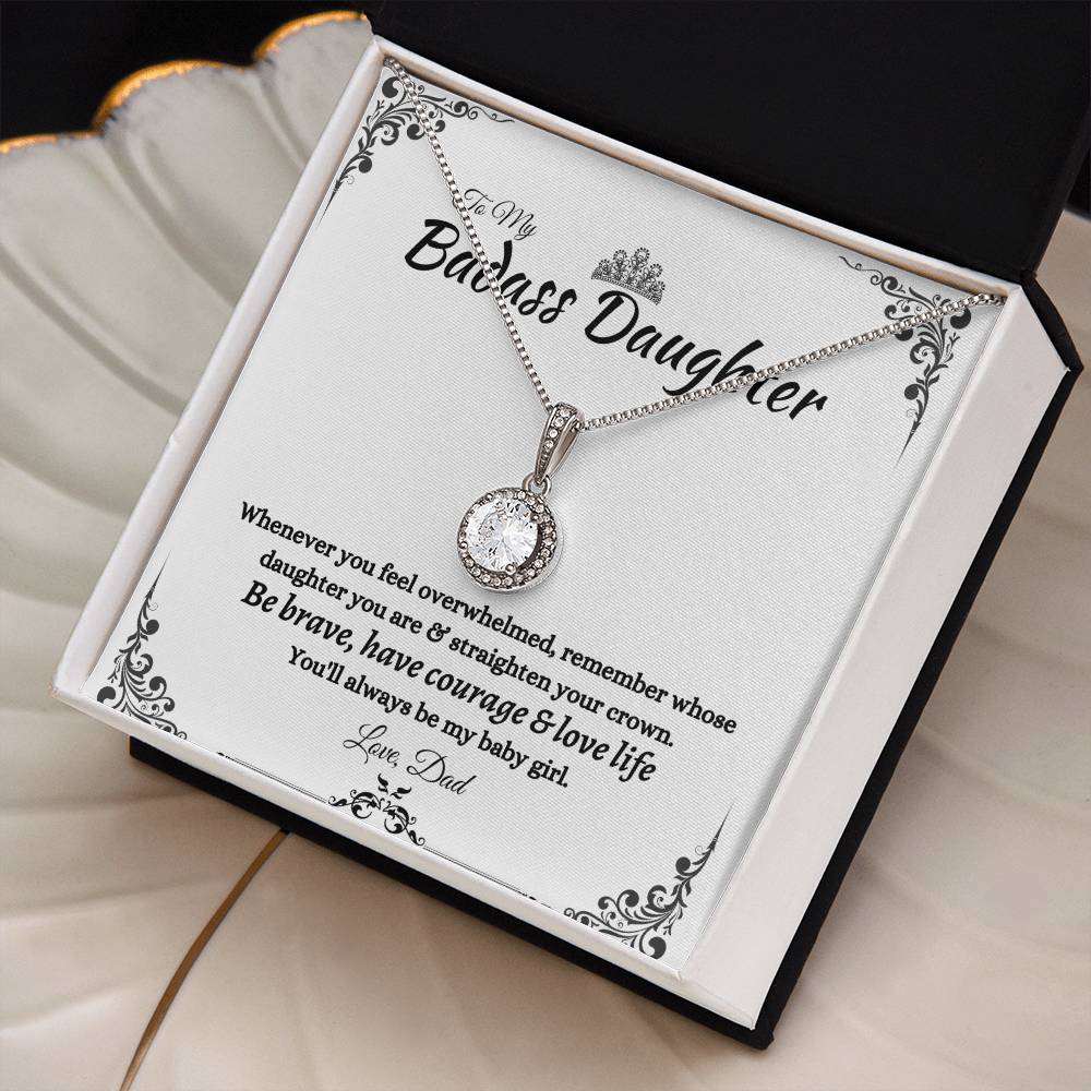 To Badass Daughter from Dad Eternal Hope Necklace