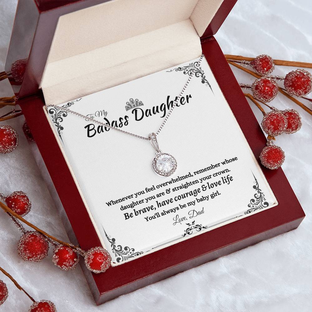 To Badass Daughter from Dad Eternal Hope Necklace